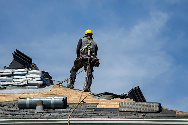 Professional Gutter Installation technician working in Ashford, WA